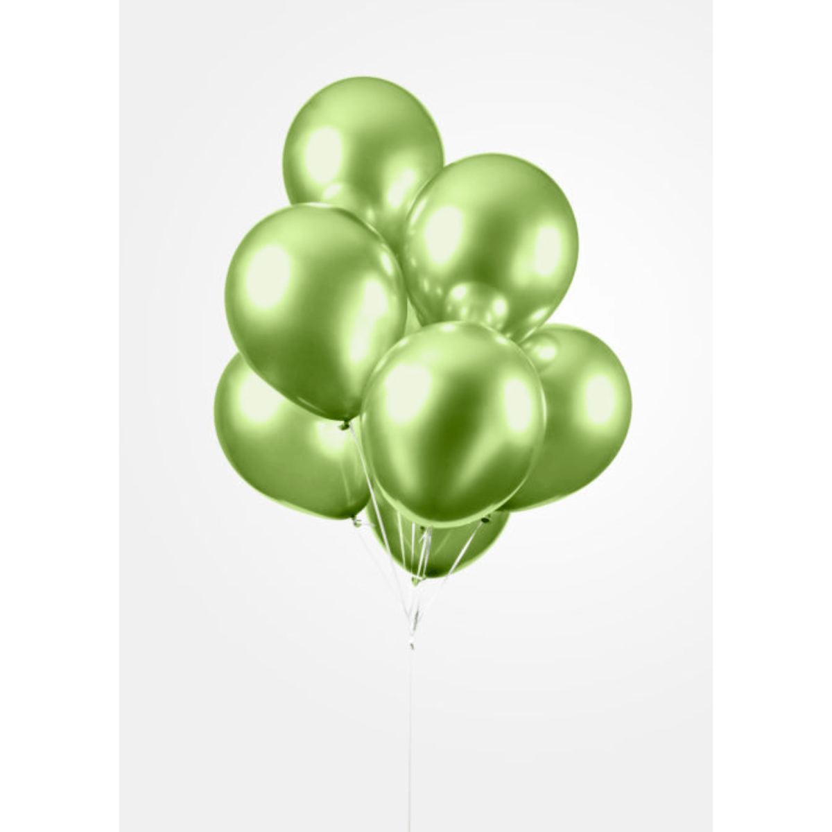 Ballonger 10 stk, Mirror Light Green