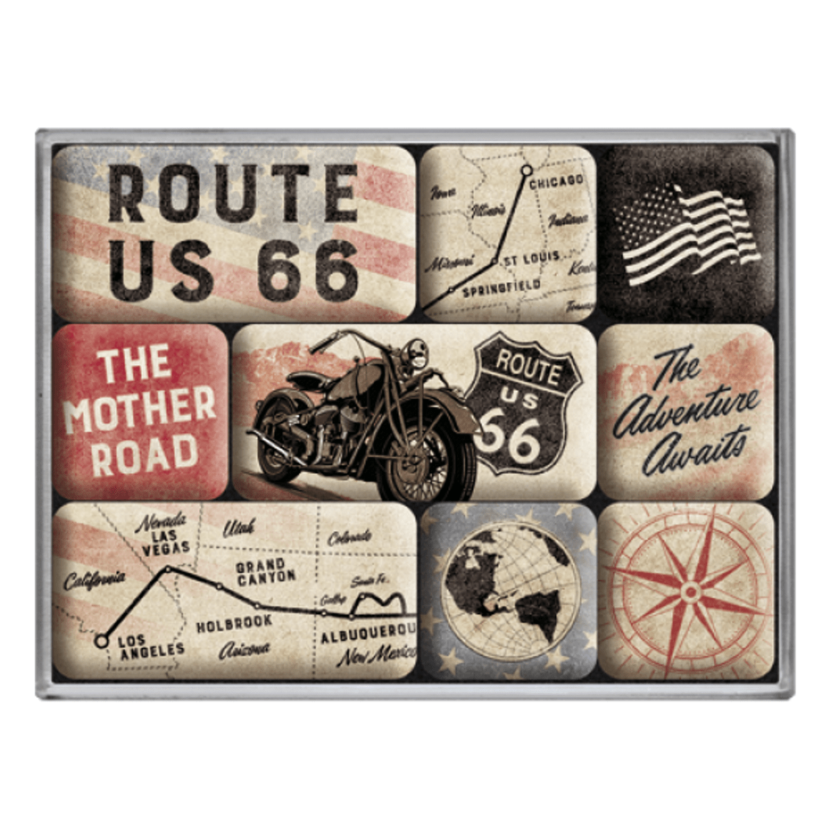 Magnetsett -  Route 66 Bike Map