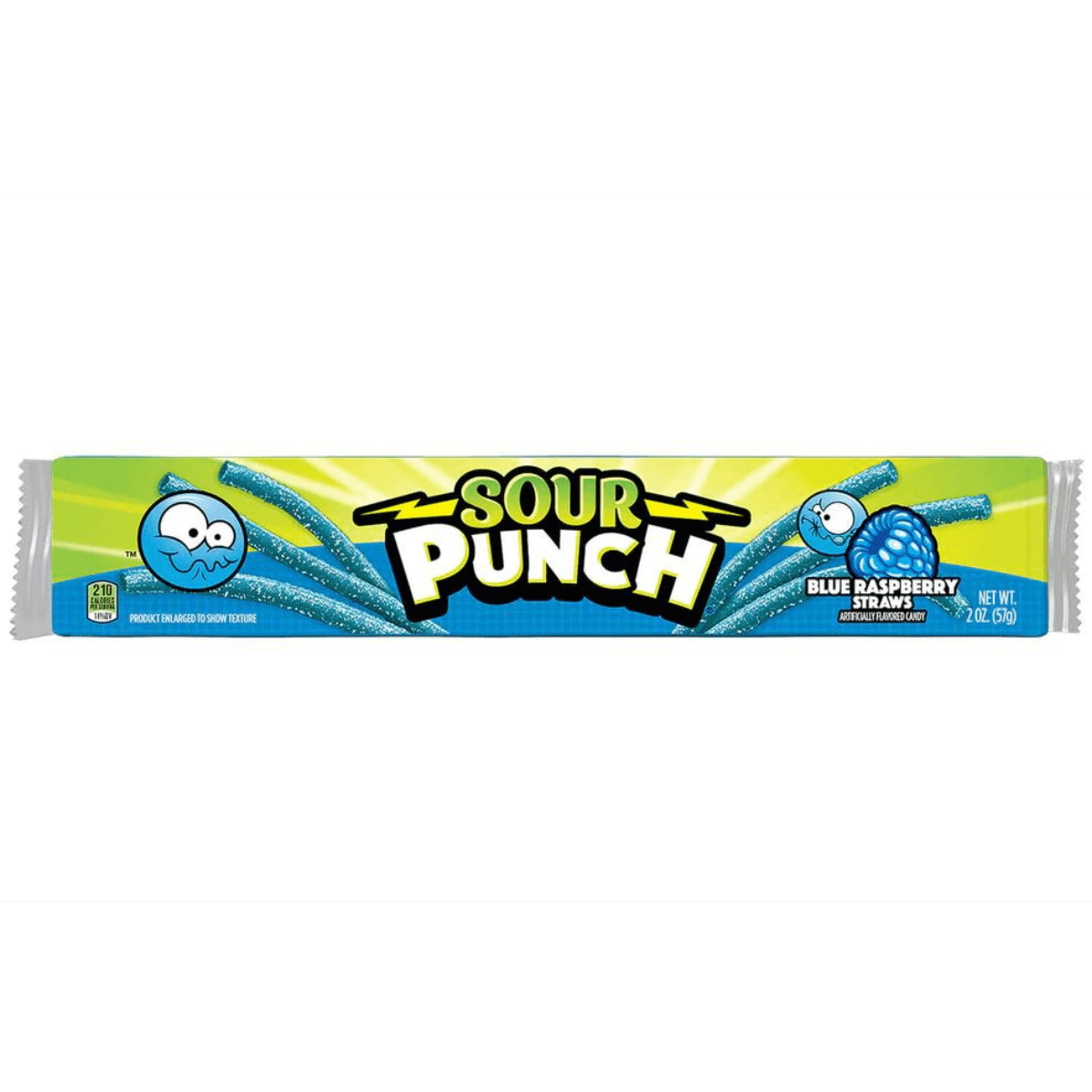 Sour Punch Blue Raspberry Straws 57g