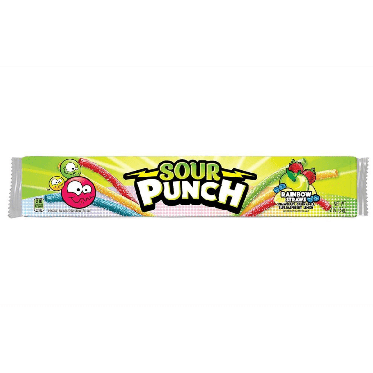 Sour Punch Rainbow Straws 57g