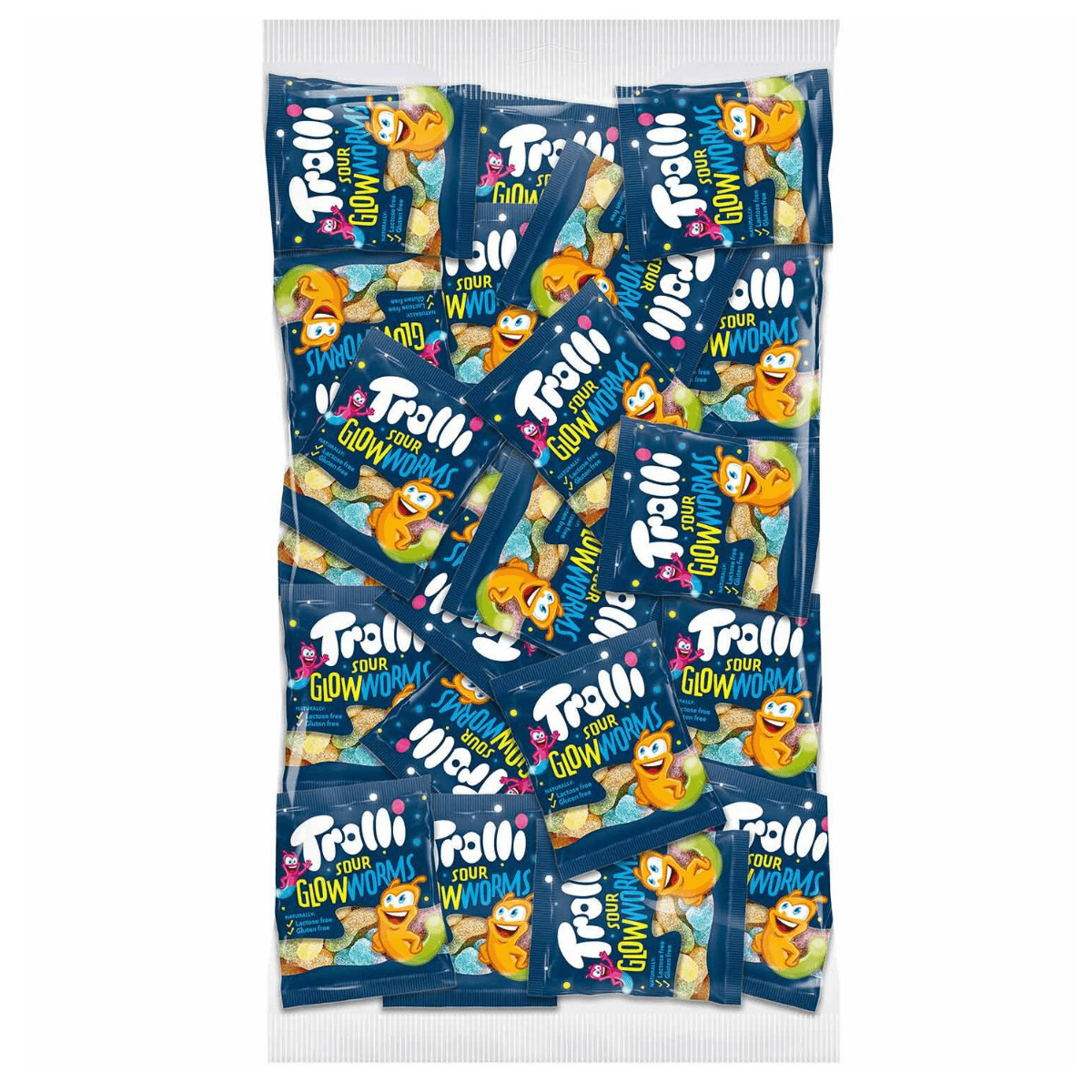 Trolli Sour Glowworms Minis 100stk